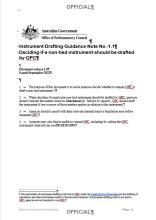 2 - Deciding if a non-tied instrument should be drafted by OPC