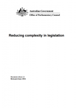 OPC’s Guide to Reducing Complexity in Legislation