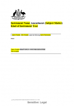 Template - amending instrument