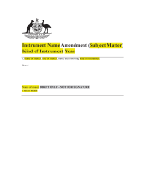 Cover of the Amending Instrument template