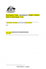 Template - amending instrument