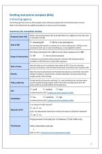 Screenshot of the first page of the Drafting instructions template (Bills) document